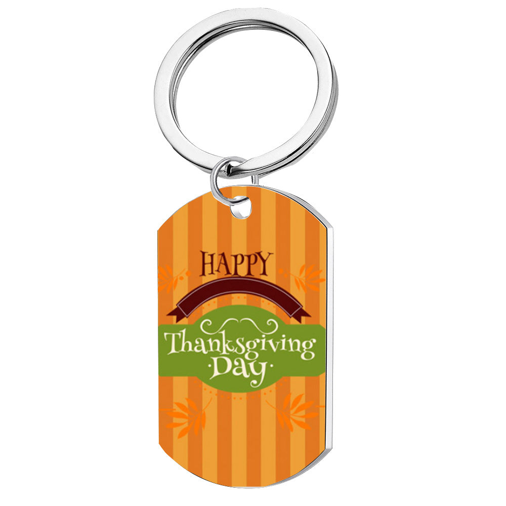 Wholesale Western Farm Stainless Steel Keychain